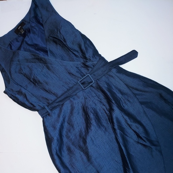 H&M Dresses & Skirts - - H&M Faux Wrap Dress Navy Blue 6
